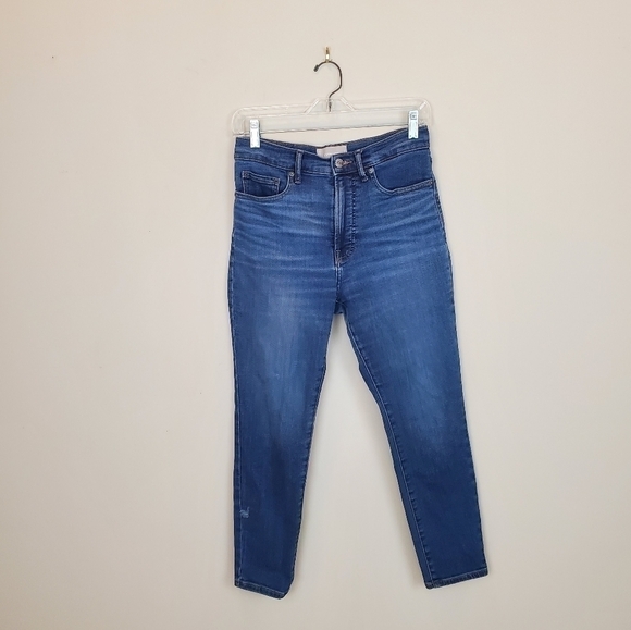 Everlane The High Rise Skinny blue cropped jeans pants SIZE 28 - Picture 5 of 10